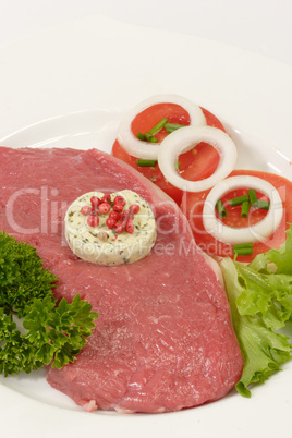 Steak mit Kräuterbutter