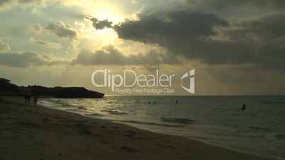 Cuba beach sunset