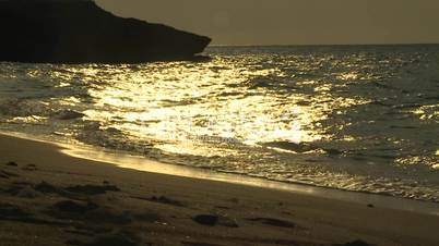 Cuba beach sunset slomo