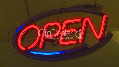 open neon signs sequence