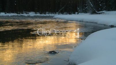 snow river mtn reflection