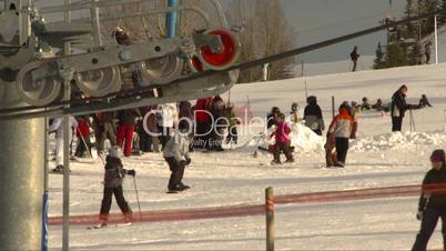 ski hill ski lift gears