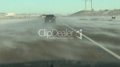 drive on snowy highway