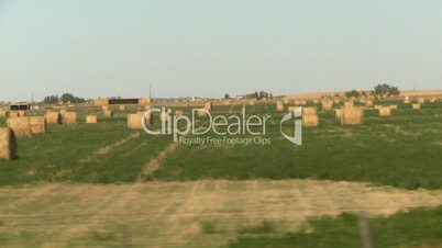 drive wheat fields hay rolls