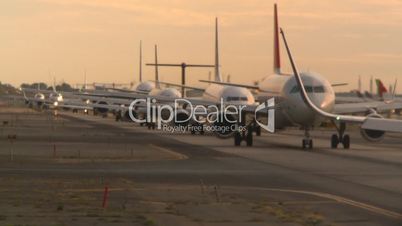 int aircraft look at runway aircrafts lined up