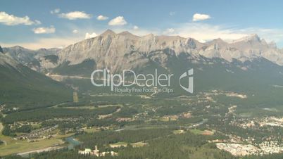 aerial mountains canmore