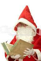 Weihnachtsmann mit altem Buch