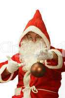 Weihnachtsmann mit Christbaumkugel