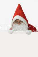 Santa with White Advertising Space