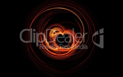 abstract heart fire background