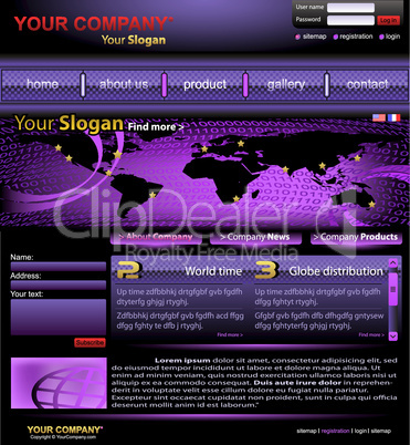 Website Template lila