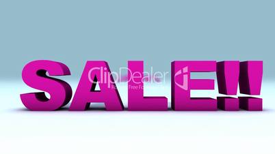 3d sale and off percentage pink words zoom in