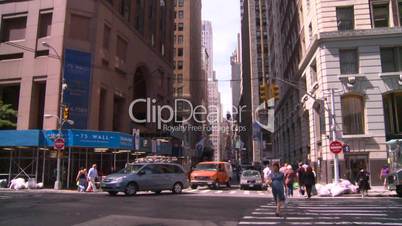 NYC wall street financial district tilt up