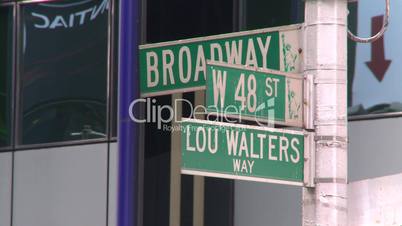 square broadway street sign