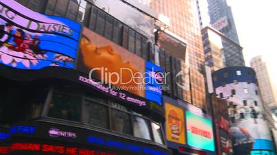 NYC times square spin tickertape ads