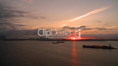 sunrise NYC harbor
