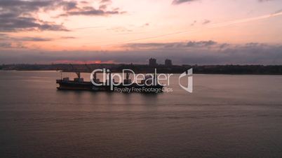 dawn NYC harbor