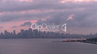 dawn NYC harbor