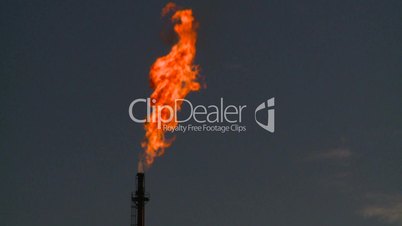 Gas flare in rural Alberta