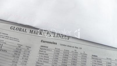 Economy newspaper business and finance concept