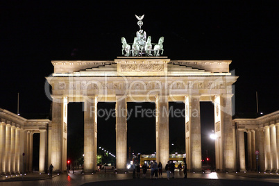 Brandenburger Tor, Berlin bei Nacht