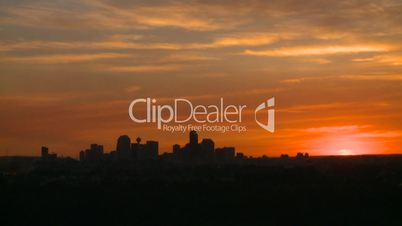 sunset Calgary skyline