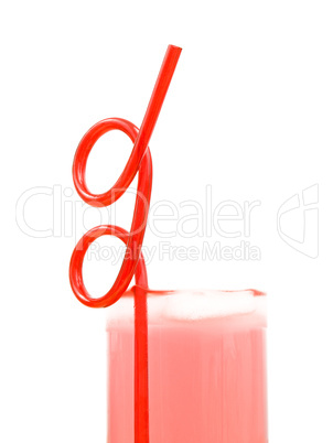 Close up of red straw