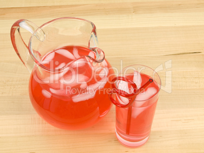 Juice in Glass and Pitcher