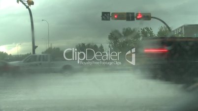 rainstorm thru windshield
