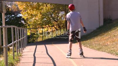 bicycle path roller blades