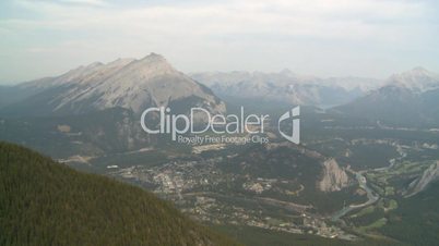 top, town of Banff Cascade