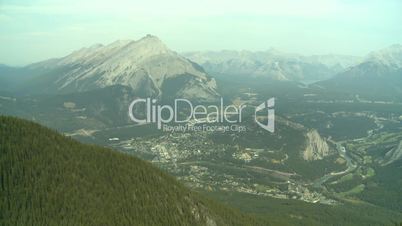 top, town of Banff Cascade