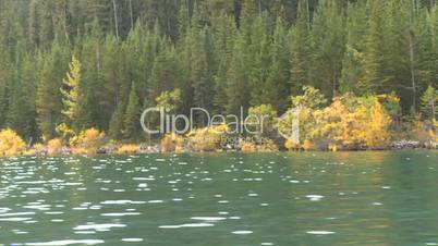 lake boat ride autumn colors