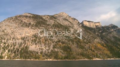 lake boat ride autumn colors