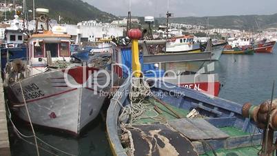 Colorful Fishing boats in the port