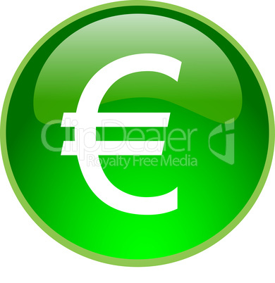 3D Button grün Euro