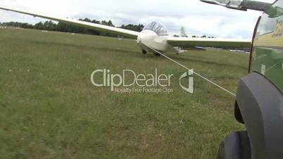 pulling a glider plane