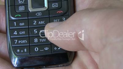 dailing a number on a mobile phone