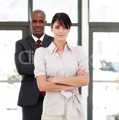 Business people with folded arms