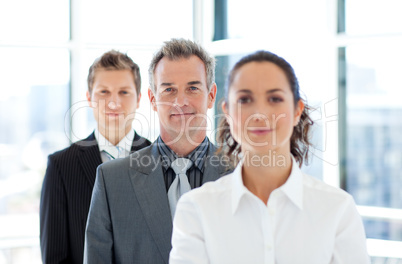 Portrait of a businessman with his business team