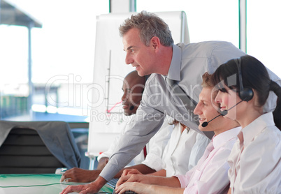 working in a call centre