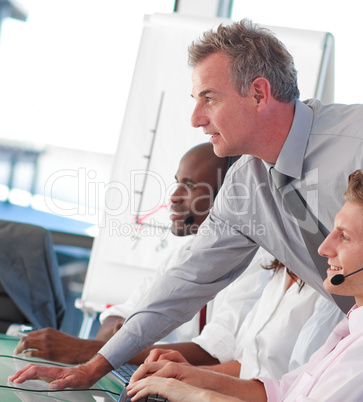 working in a call centre