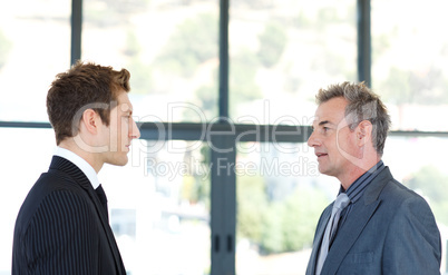 Businessmen talking