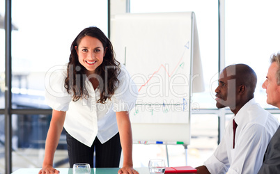 businesswoman smiling