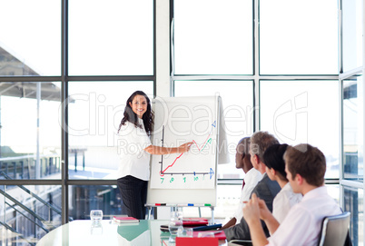businesswoman in a presentation