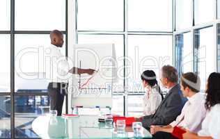 businessman giving a presentation