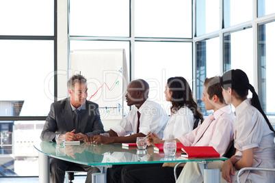 Business team interacting in a meeting