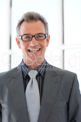 Smiling senior businessman