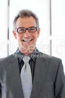 Smiling senior businessman