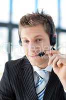 businessman with a headset